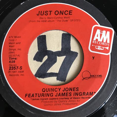 Yahoo!オークション - 試聴 QUINCY JONES JUST ONCE 両面EX+