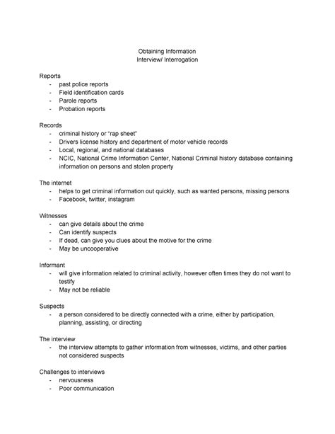 Image result for Good Investigation Interviewing Example