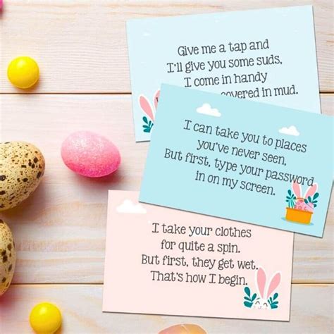 Easter Treasure Hunt Clues