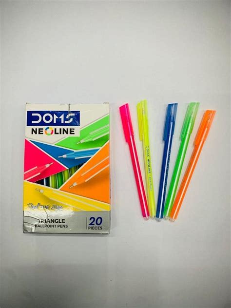 3588 DOM Neoline Triangle Ballpoint Pen, colour of blue, pack of 20 ...