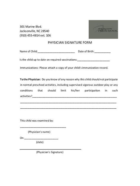 Fillable Online Parent (s)/guardian signature Date Trinity UMC Health ...