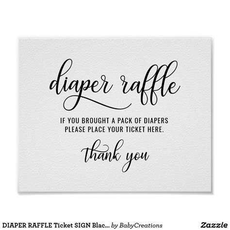 Diaper Raffle Sign Printable - Printable Word Searches
