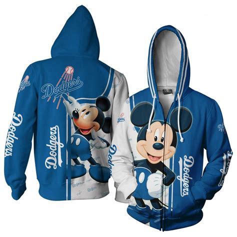 Los Angeles Dodgers Mlb Baseball Hoodie 3D T-Shirt Sweatshirt Zip ...