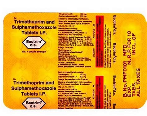Bactrim DS 800Mg/160Mg - Strip of 10 Tablets : Amazon.in: Fashion