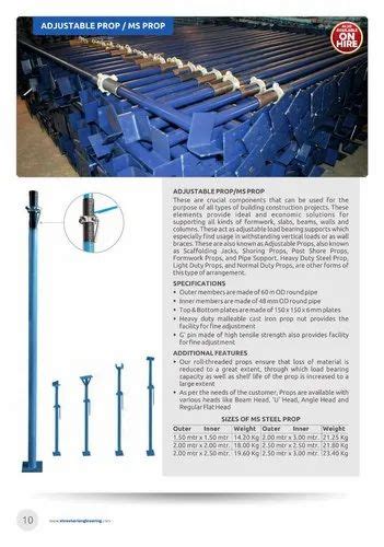 MS Prop - Adjustable Scaffolding Prop Jack Manufacturer from Ahmedabad