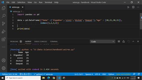 Introduction to Series and DataFrames in Python Pandas| Data science ...