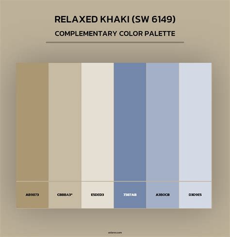 Sherwin Williams Relaxed Khaki (SW 6149) Paint coordinating colors and ...