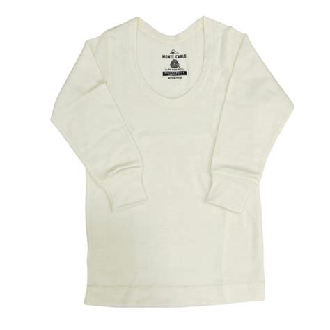 Pure Wool Thermal Top Full Sleeves- Cream