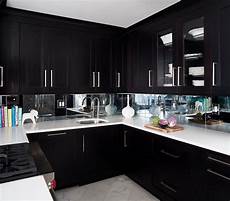 Backsplash Ideas For Espresso Cabinets by Espresso Kitchen Cabinets With Mirrored Backsplash Backsplash Ideas For Espresso Cabinets