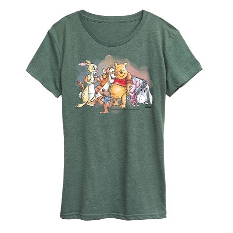 Winnie the Pooh - Pooh And Friend Group Watercolor - Women's Short ...