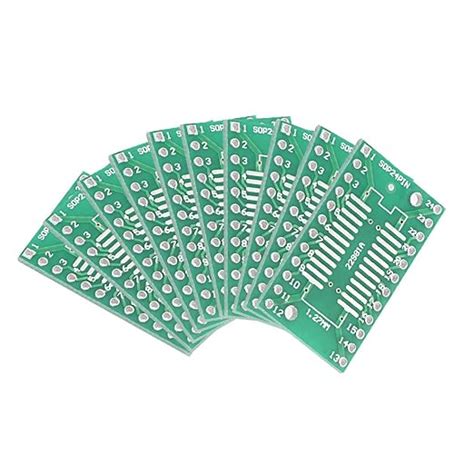 uxcell 10PCS SOP 24PIN 1.27MM/SSOP 24PIN 0.65MM to Dip Adapter PCB ...