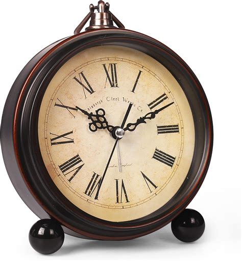 Amazon.com: NIKKY HOME Small Vintage Table Clock, Decorative Shelf Desk ...