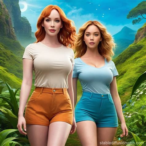 christina hendricks and sydney sweeney in a tight low cut off the ...