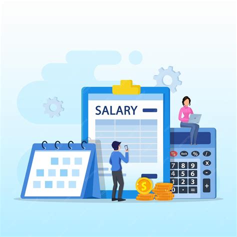 Salary vector concept online income calculate and automatic payment ...