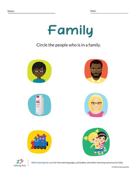 Free Printable At Family Worksheets