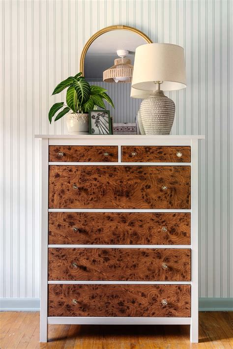 DIY Burl Wood IKEA Dresser Hack Using Contact Paper - DESIGN IT. STYLE IT.