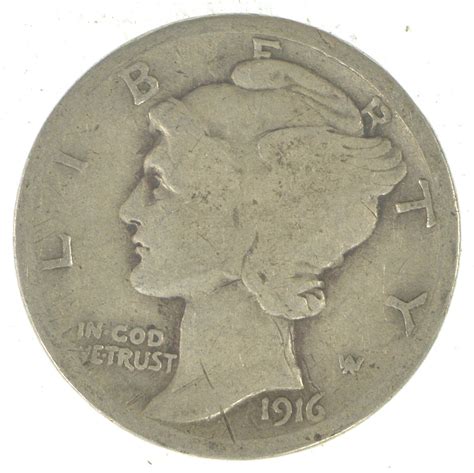 First Year - 1916 - Mercury Head Silver Dime - Tough | Property Room