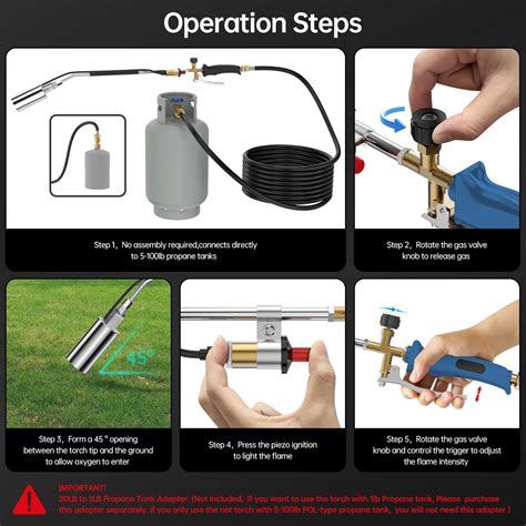 SEVENMEET Propane Torch Burner Weed Torch Portable Garden India | Ubuy