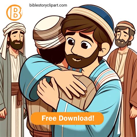 Joseph Forgives His Brothers - Bible Story Clipart