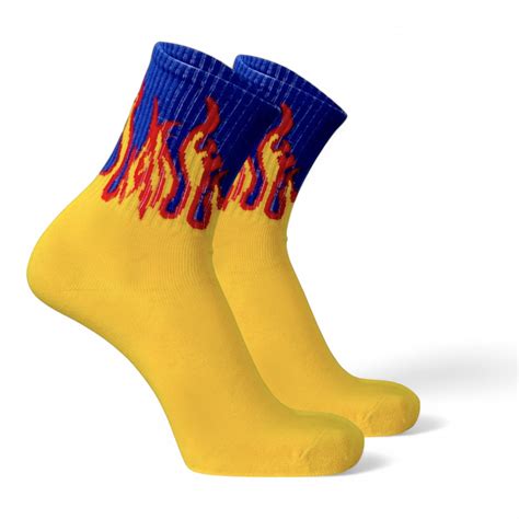 Shop Fire Print Shock with Full-Length Socks: Elevate Your Style and ...