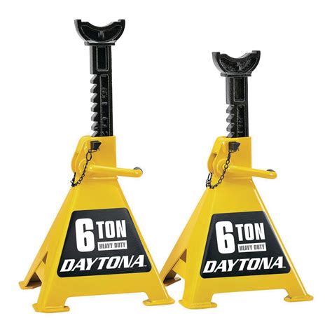 Coupons for DAYTONA 6 Ton Heavy Duty Ratcheting Jack Stands – Yellow – Item 58349
