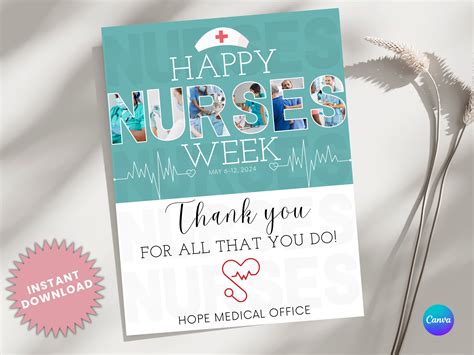 Nurses Week Flyer | Happy Nurses Week | Nurse Appreciation | Editable ...