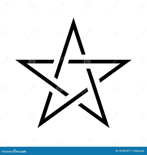 Pentagram Sign - Five-pointed Star. Magical Symbol of Faith Stock ...
