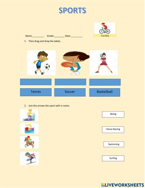 Sports Worksheet 的图像结果