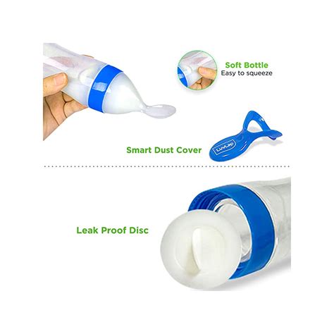 Luvlap Easy Squeezy Food Feeder Bottle With Spoon (90ml)