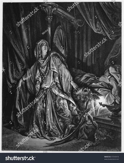 Gustave Dore Bible Judith Zeigt Den Kopf Des Holoferne