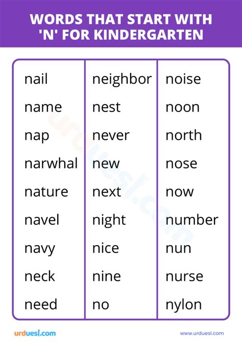 Household Items that Start with N - Things that Start with N