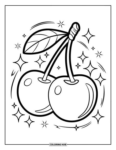 70+ Cherry Coloring Pages for Kids & Adults (Free Printable PDFs)