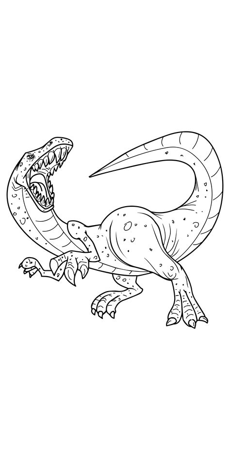 Angry Dinosaur Coloring Page - Free Printable Coloring Pages for Kids
