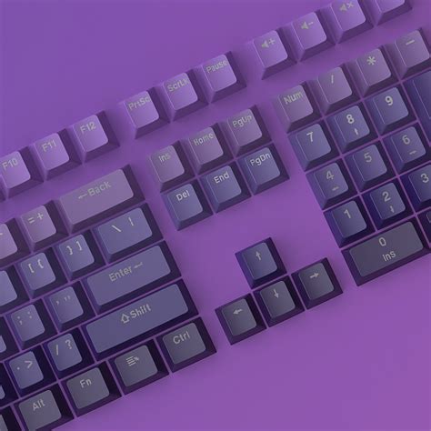 Violet Shade Top Backlit OEM Doubleshot PBT Keycaps – CuriosityCaps