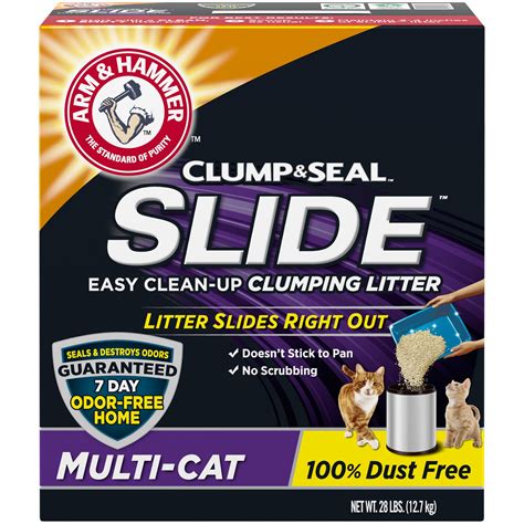 Arm & Hammer SLIDE Easy Clean-Up Litter, Multi-Cat, 28lb - Walmart.com