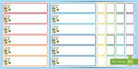 Busy Bee Themed Gratnells Tray Labels - Busy Bee Themed Creative Area ...