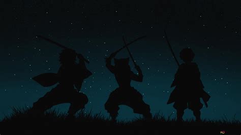 Demon Slayer - Kimetsu no Yaiba - Tanjiro, Zenitsu and Inosuke 2K wallpaper download