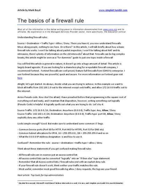 Image result for Firewall Rules Explained