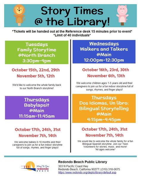 Baby Lapsit at Main Library, 303 N. Pacific Coast Highway, Redondo ...