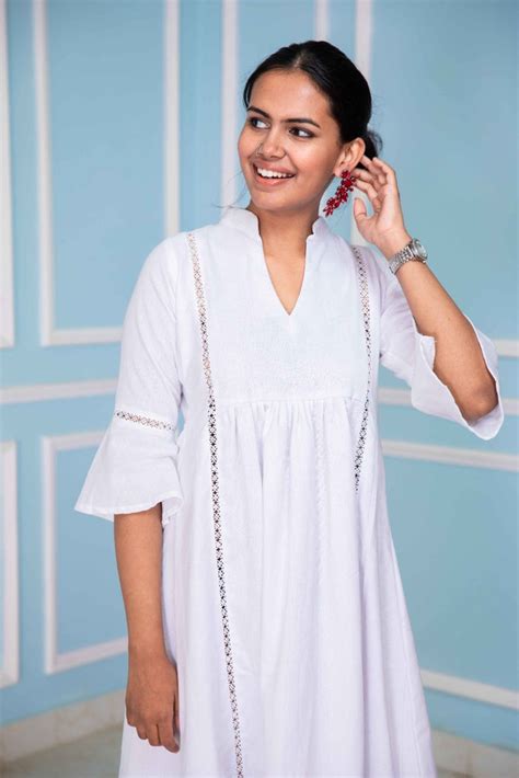 Whispering White Knee Length Dress – thesaffronsaga