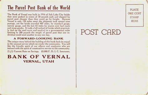 bank address | Postcard History