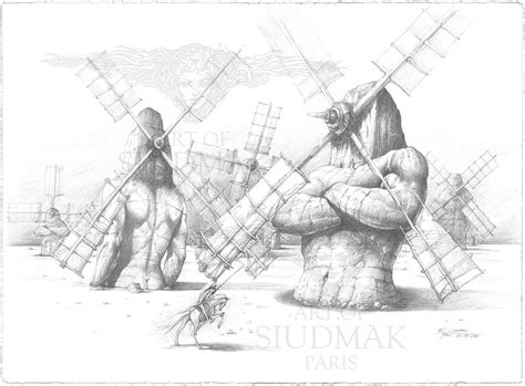 Don Quixote fighting windmills – Siudmak Official