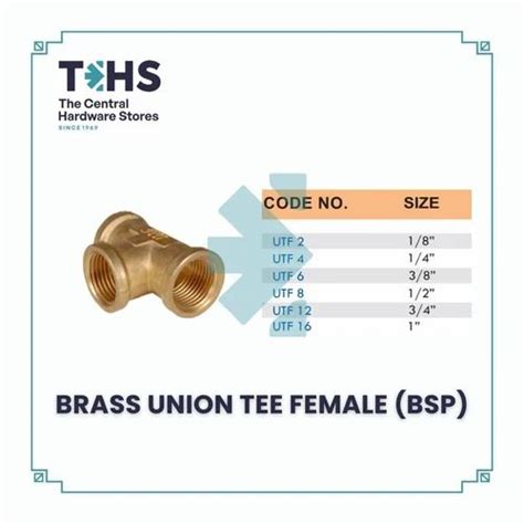 Pipe Tees - Brass Female Threaded Tee Trader - Retailer from Chennai