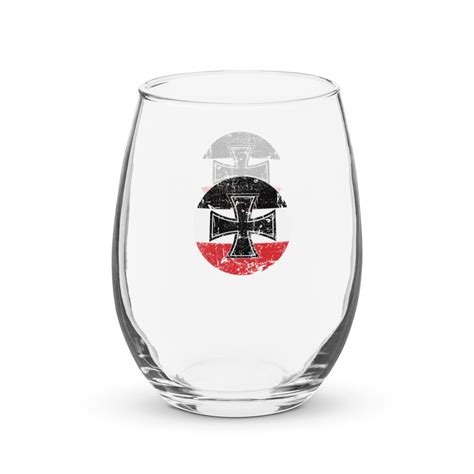 Custom WW1 German Flag Roundel Stemless Wine Glass - Etsy