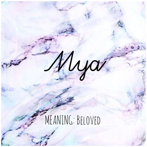 MYA #Names #Mya #BabyNames | Names with meaning, Pretty names, Names
