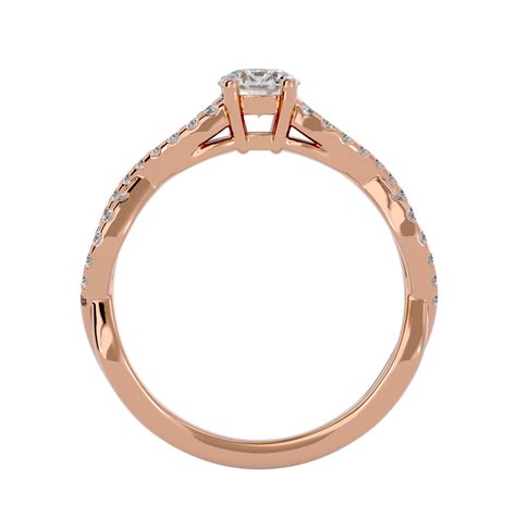 Spiral Design Lab Grown Diamond Solitaire Ring – ONYA