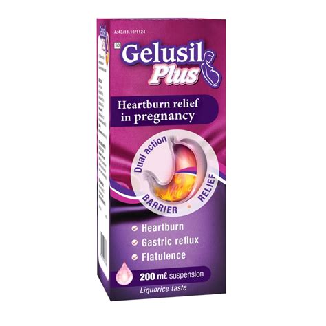 Gelusil Plus - Dual-Action Heartburn Relief in Pregnancy - 200ml | Shop Today. Get it Tomorrow ...