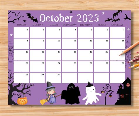 Halloween Printable Calendar | Plan Your Year Easily!