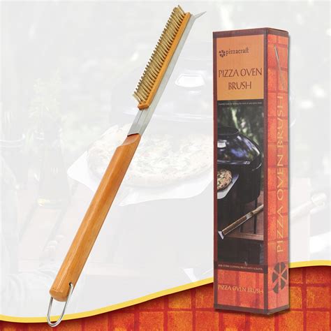 Amazon.com: Pizza Oven Brush with Scraper Brass Bristles Aluminum Pizza ...