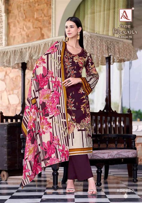 Alok Suit Rihaana Edition 15 Designer Prints Fancy Cotton Suit Catalog ...